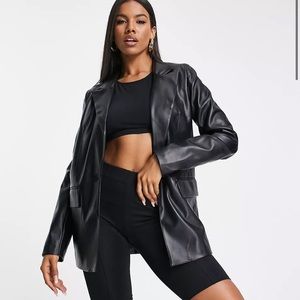 ASOS Threadbare Leather Blazer